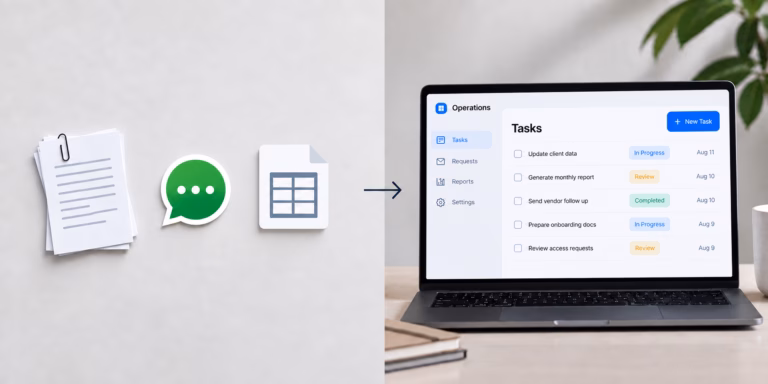 From WhatsApp-and-Excel to a real internal tool